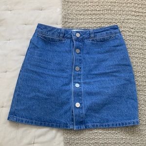 Great Condition. Size 24. Denim Skirt! High Waisted!
